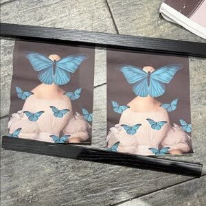 Art Print with Blue Butterflies